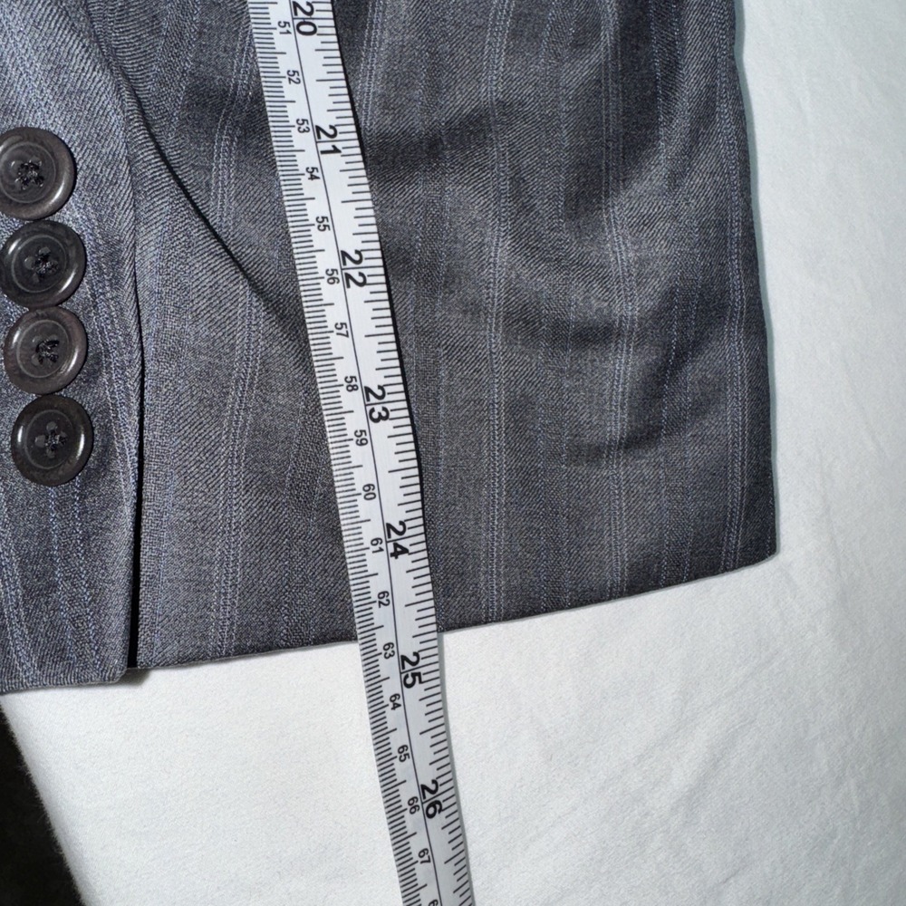 Ermenegildo Zegna Men Sz 48L Traveler Sport Coat Gray w/Blue Pinstripe Wool/Silk - Picture 9 of 14
